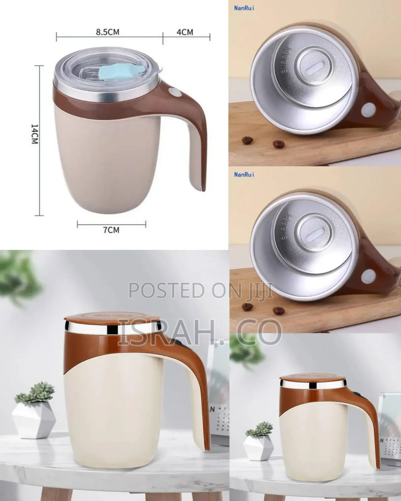 Multifunctional Automatic Magnetic Self-Stirring Cup Travel Mug