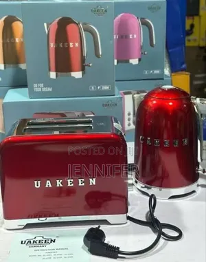 Uakeen Electric Kettle and Matching Toaster Set