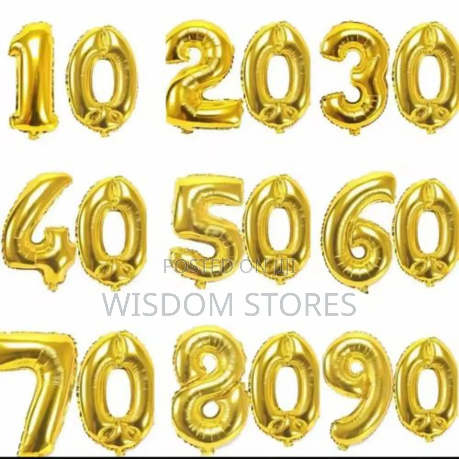 32inch Number Gold Balloons