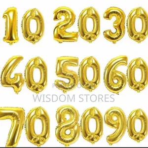 32inch Number Gold Balloons