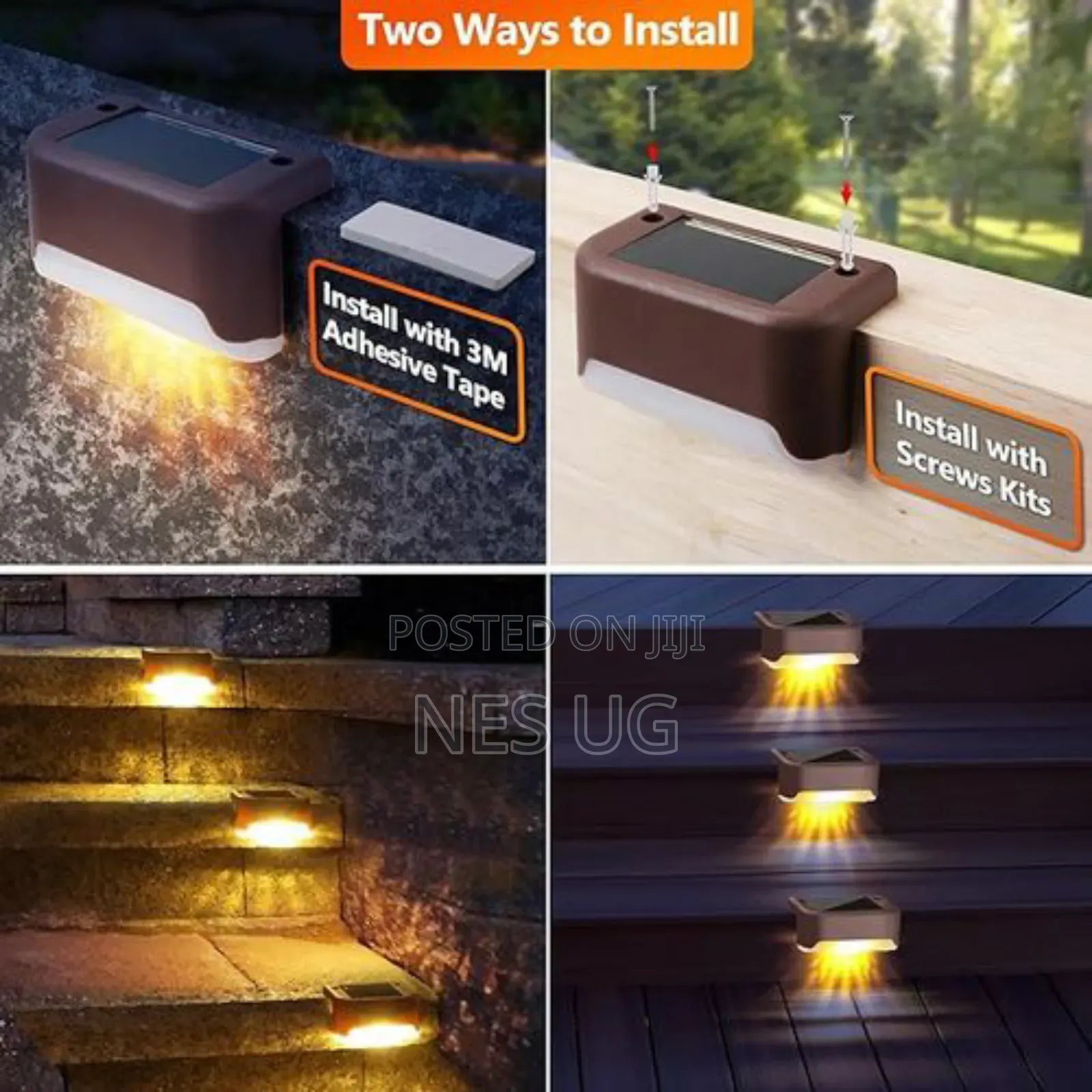 4pcs/Set Solar Led Light Path Garden Walkway Stair Fence Outdoor Light