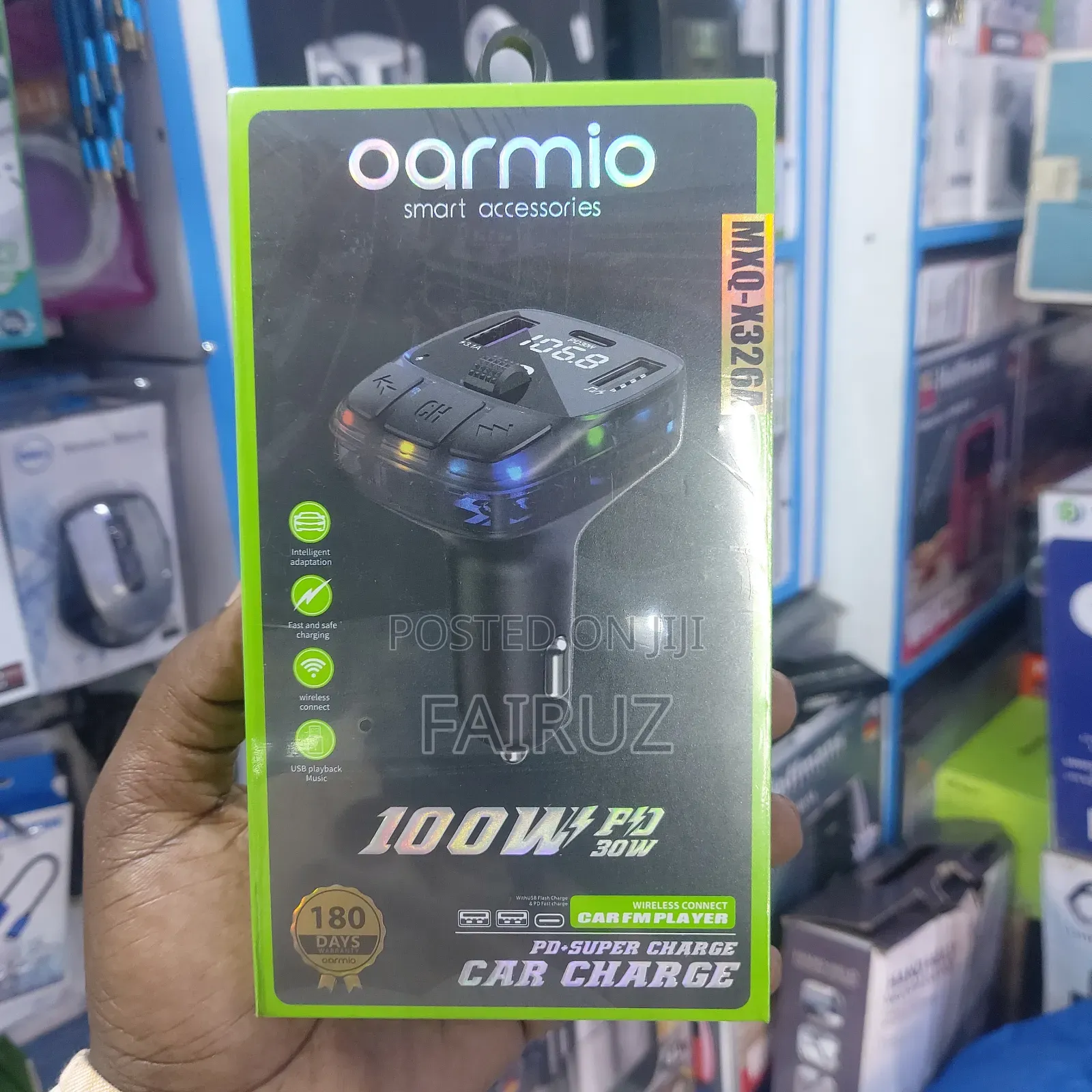 100w Oraimo Car Phone Charger With Car Fm Player
