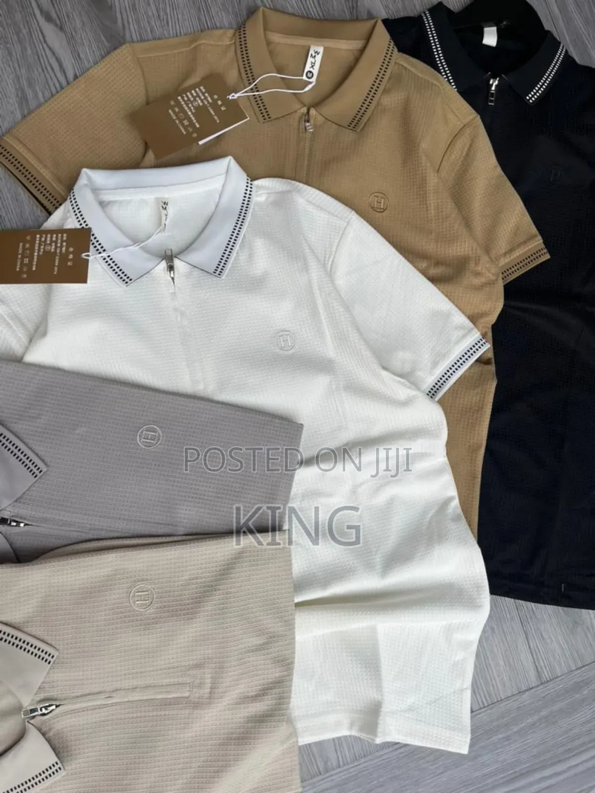 Ribbed Sleeve Polo Shirt