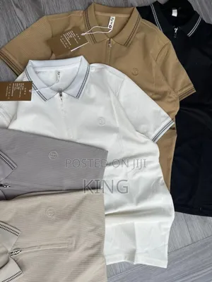 Ribbed Sleeve Polo Shirt