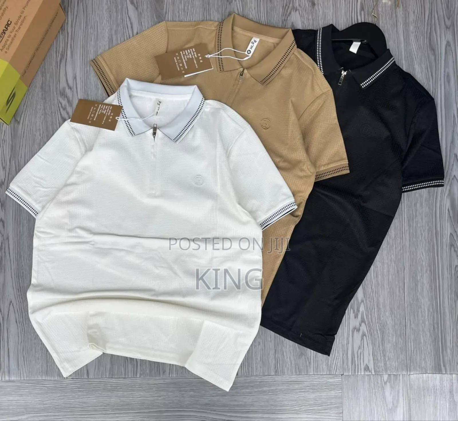 Ribbed Sleeve Polo Shirt