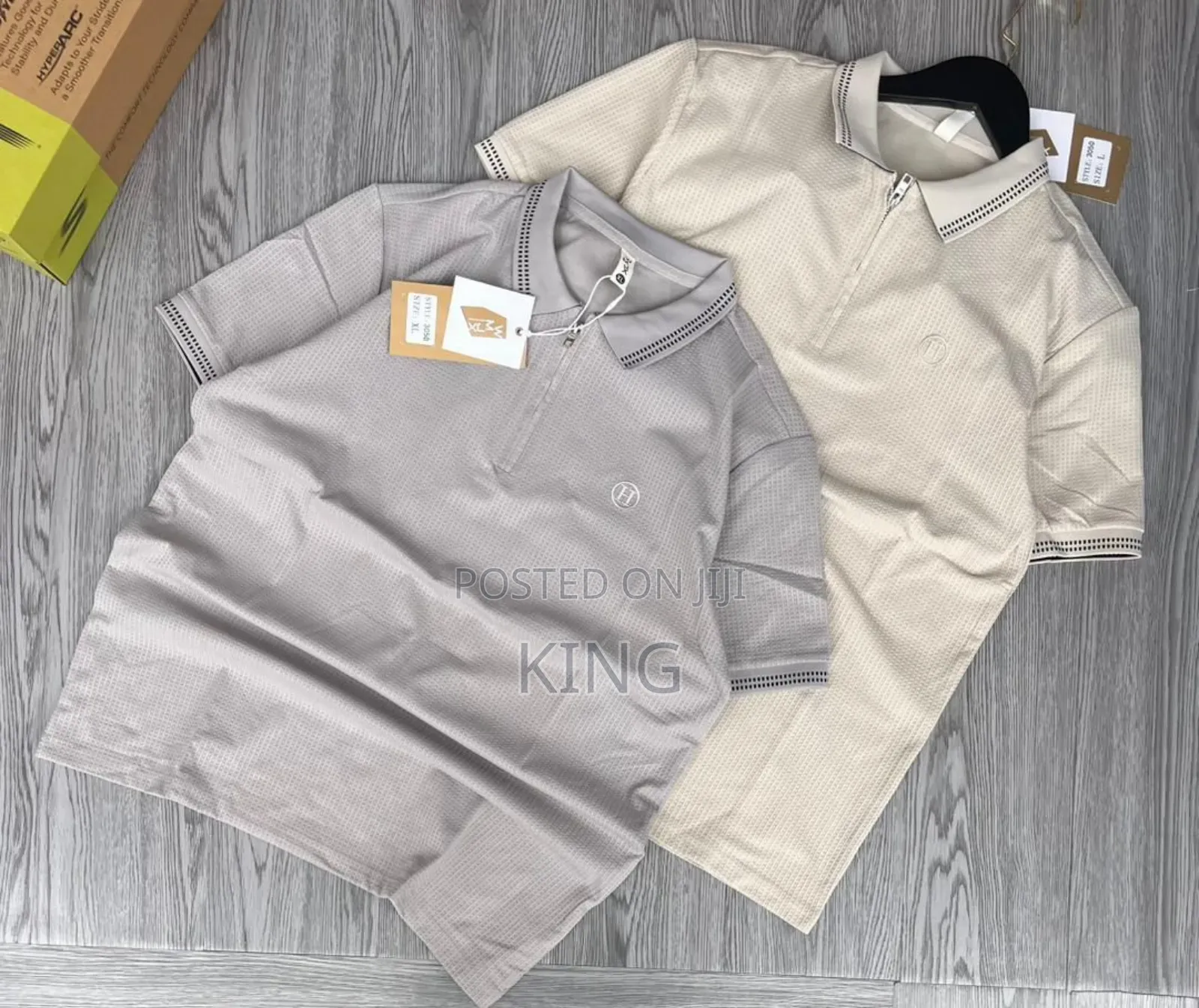 Ribbed Sleeve Polo Shirt
