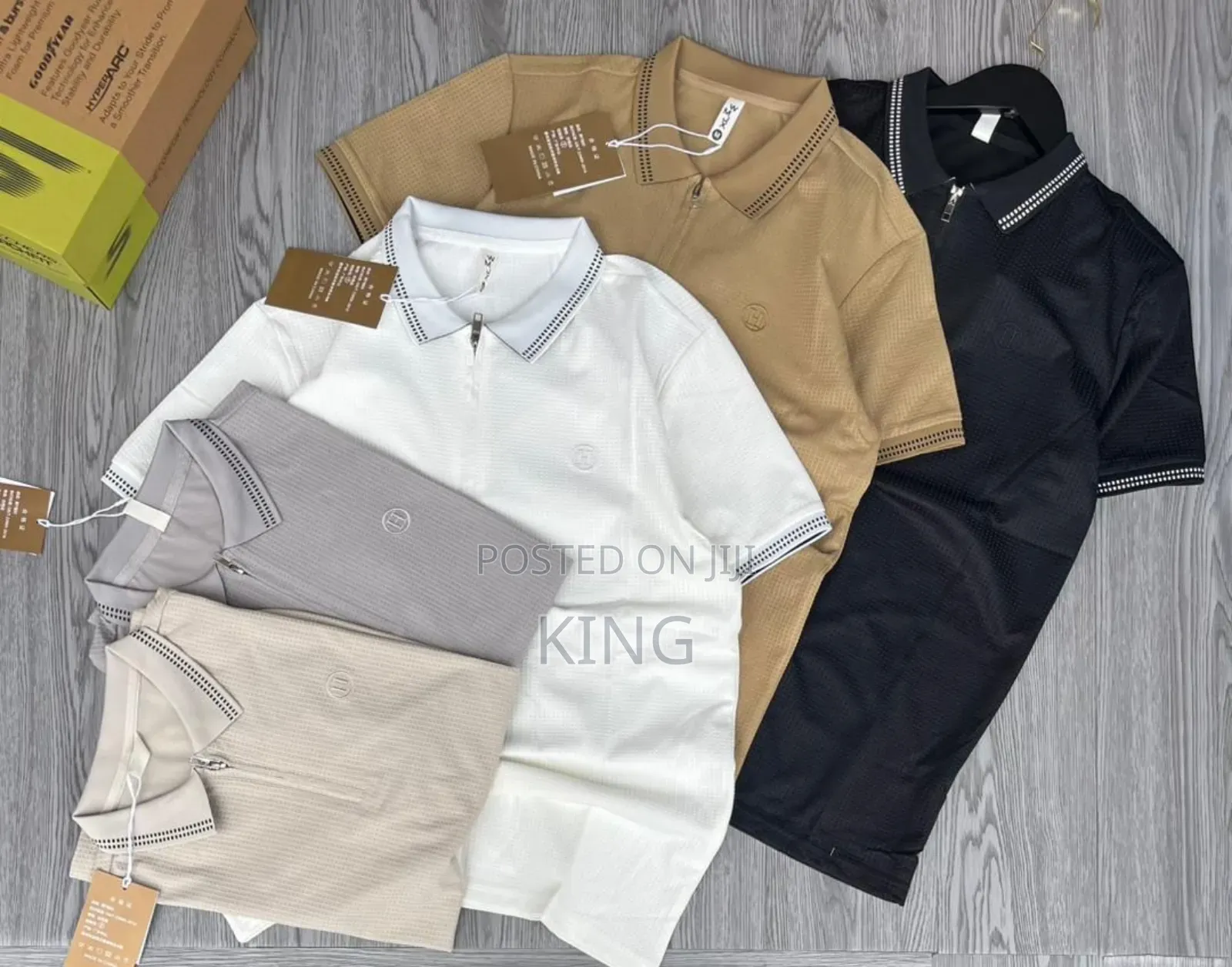 Ribbed Sleeve Polo Shirt
