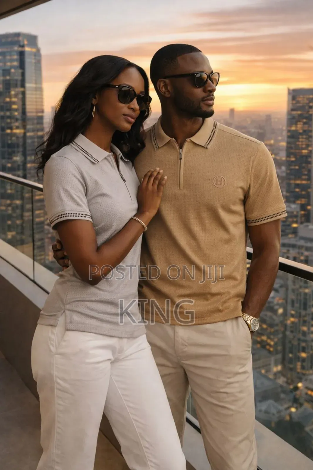 Ribbed Sleeve Polo Shirt