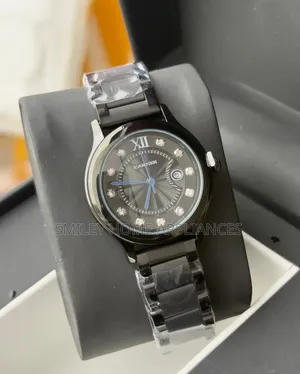 Black Face Women's Original Cartier Fashionable Wrist Time Piece
