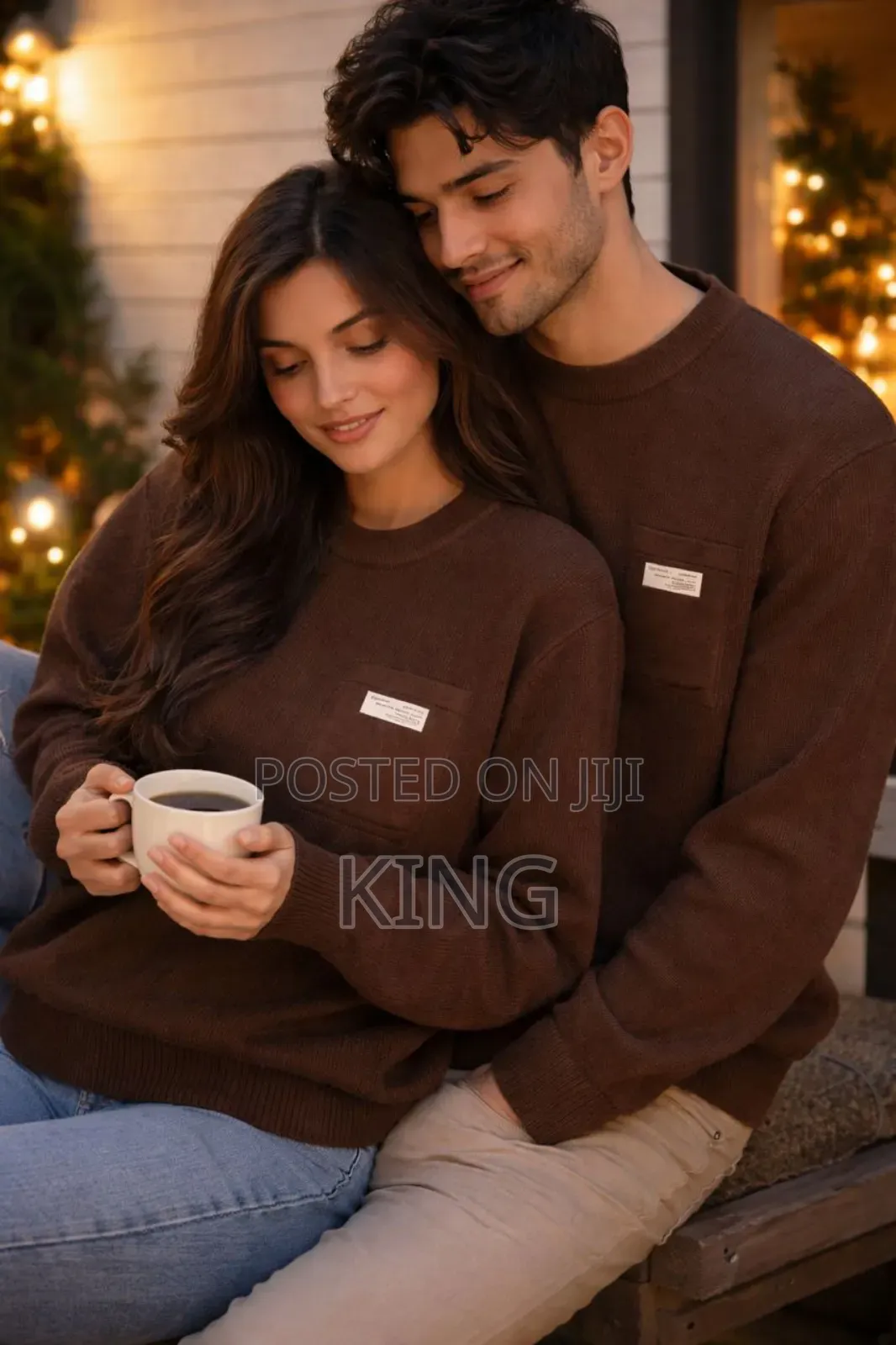 Neutral-Colored Crew Neck Sweater