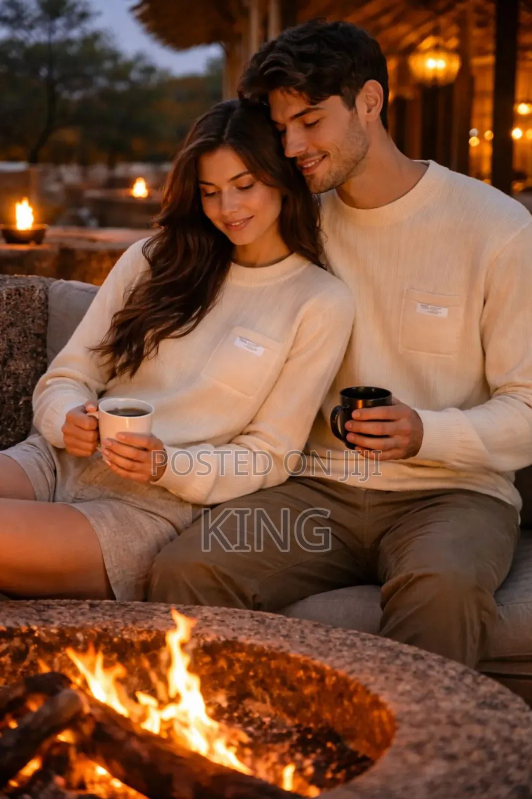 Neutral-Colored Crew Neck Sweater