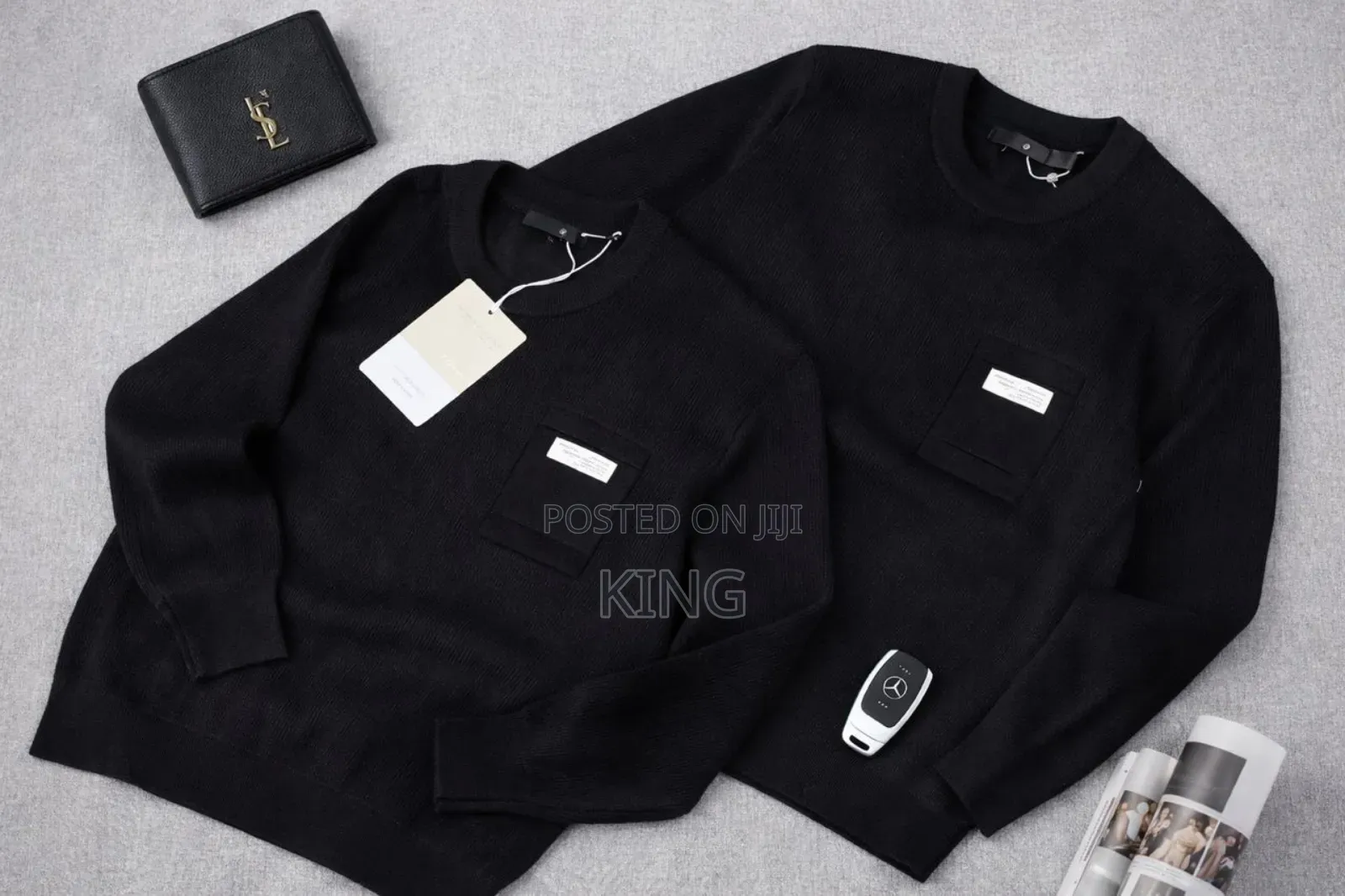 Neutral-Colored Crew Neck Sweater