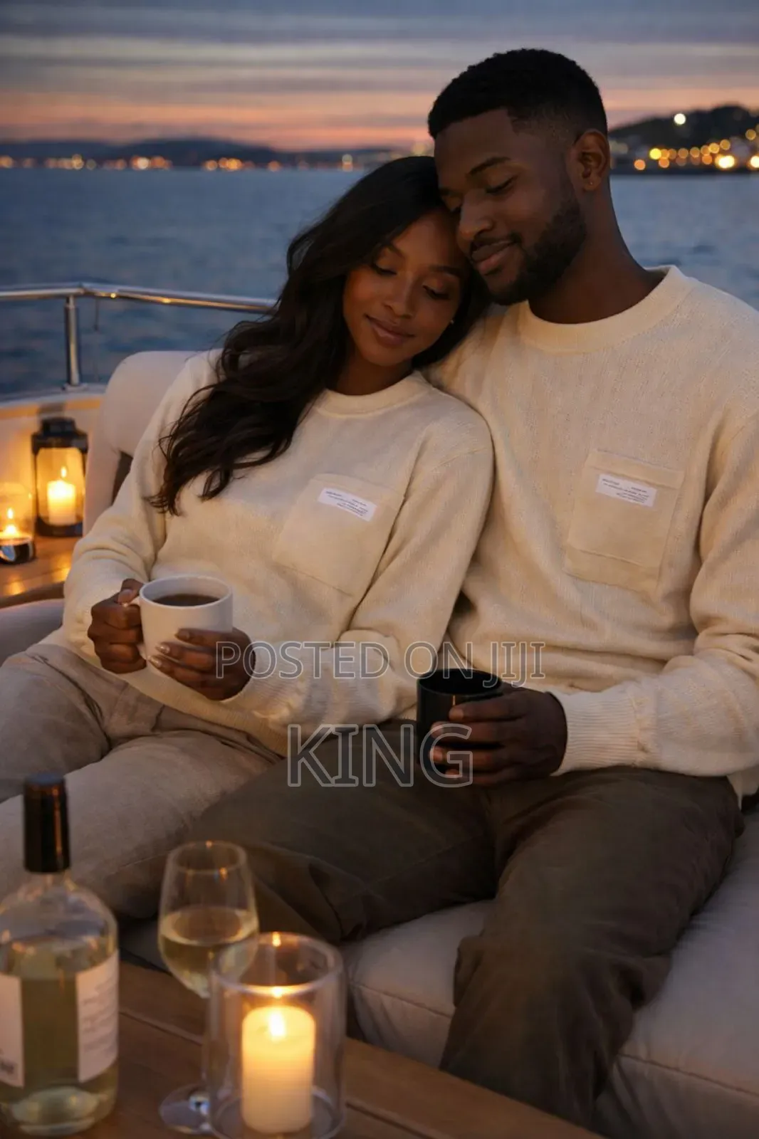 Neutral-Colored Crew Neck Sweater