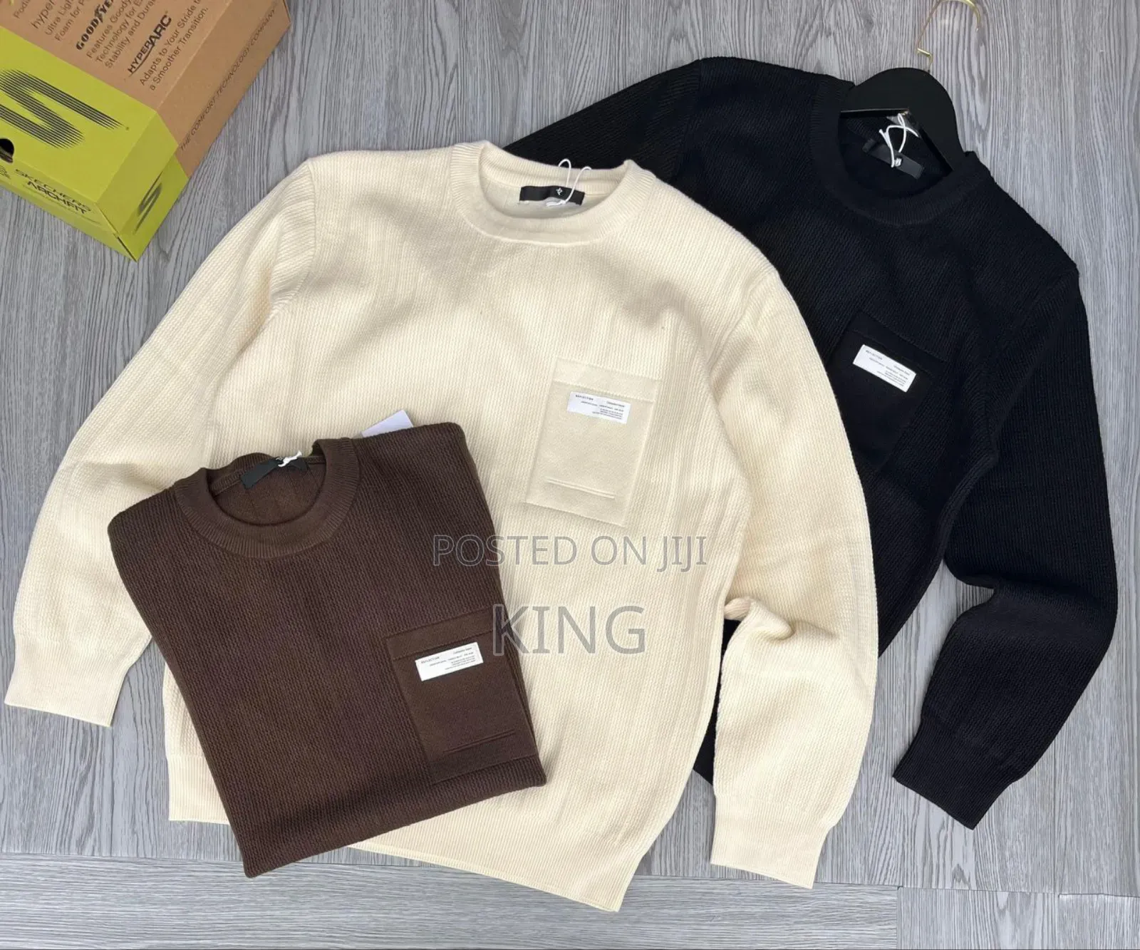 Neutral-Colored Crew Neck Sweater