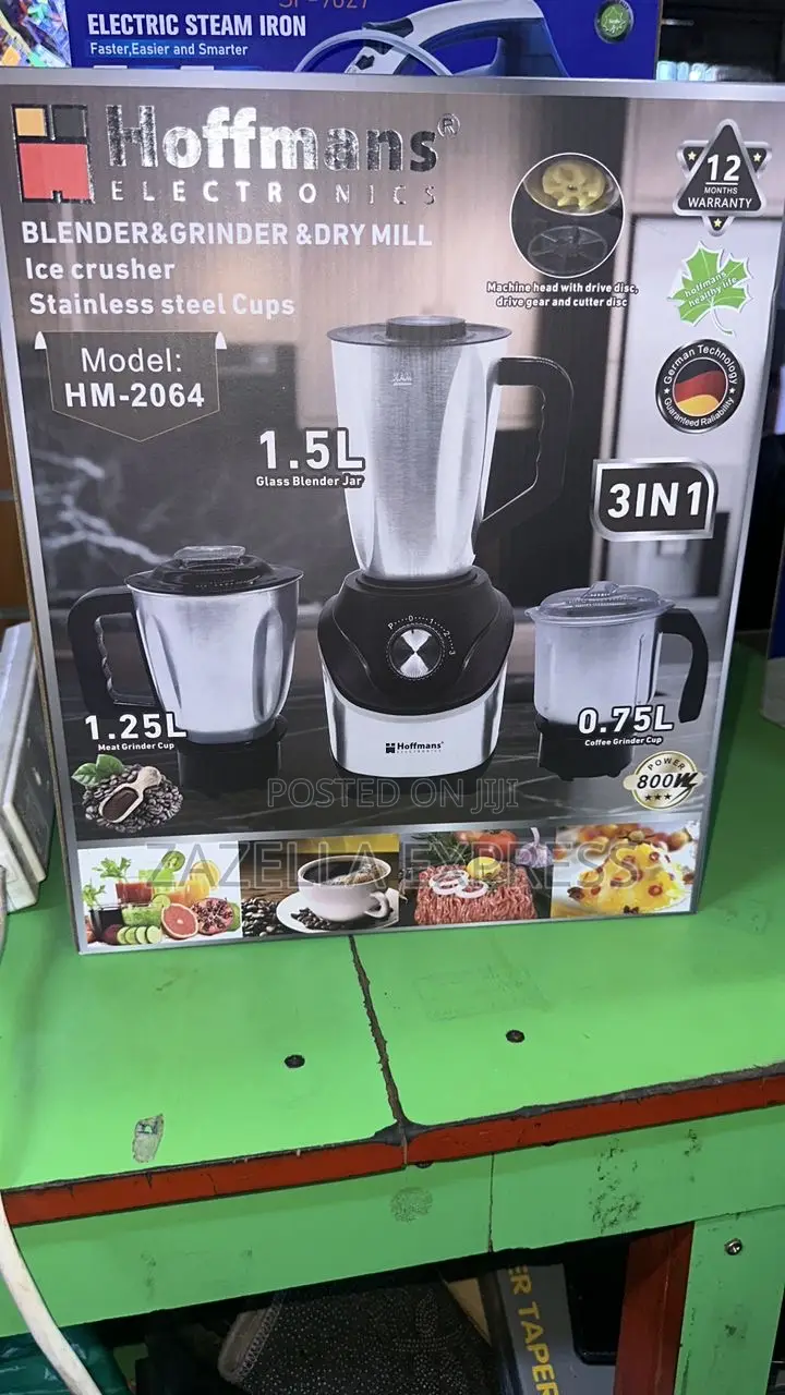 Hoffmans Blender Double Jug Stainless Steel