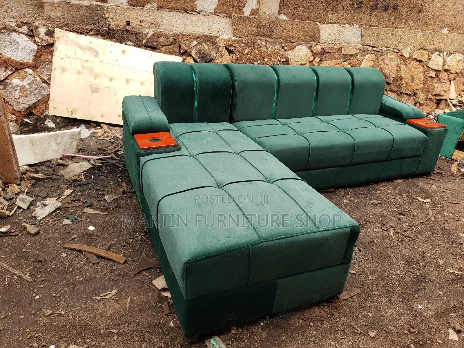 Green Sofa Set Readily Available for Sell