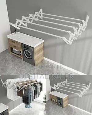 Space-Saving Wall-Mounted Retractable Drying Rack