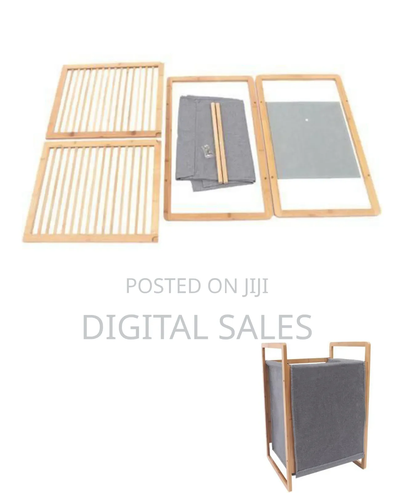 Modern Bamboo Laundry Hamper With Removable Fabric Liner