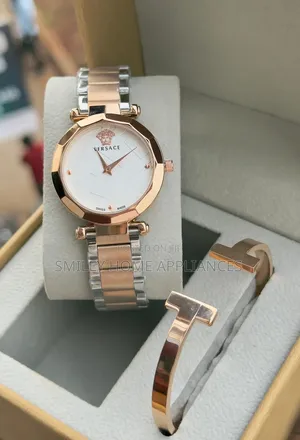 Versace Ladies' Original Analog Wrist Time Piece Gift Box and Bracelet