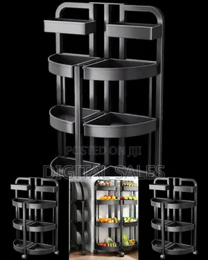 4-tier Rolling Kitchen Storage Rack