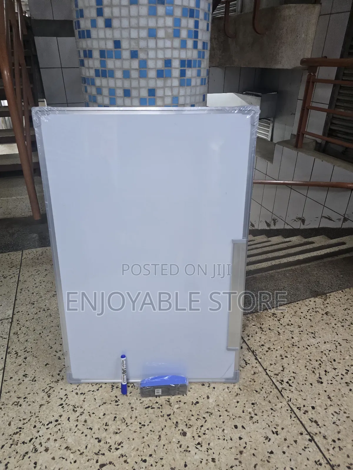 Double Sided Whiteboard 60×90cm With Marker and Duster