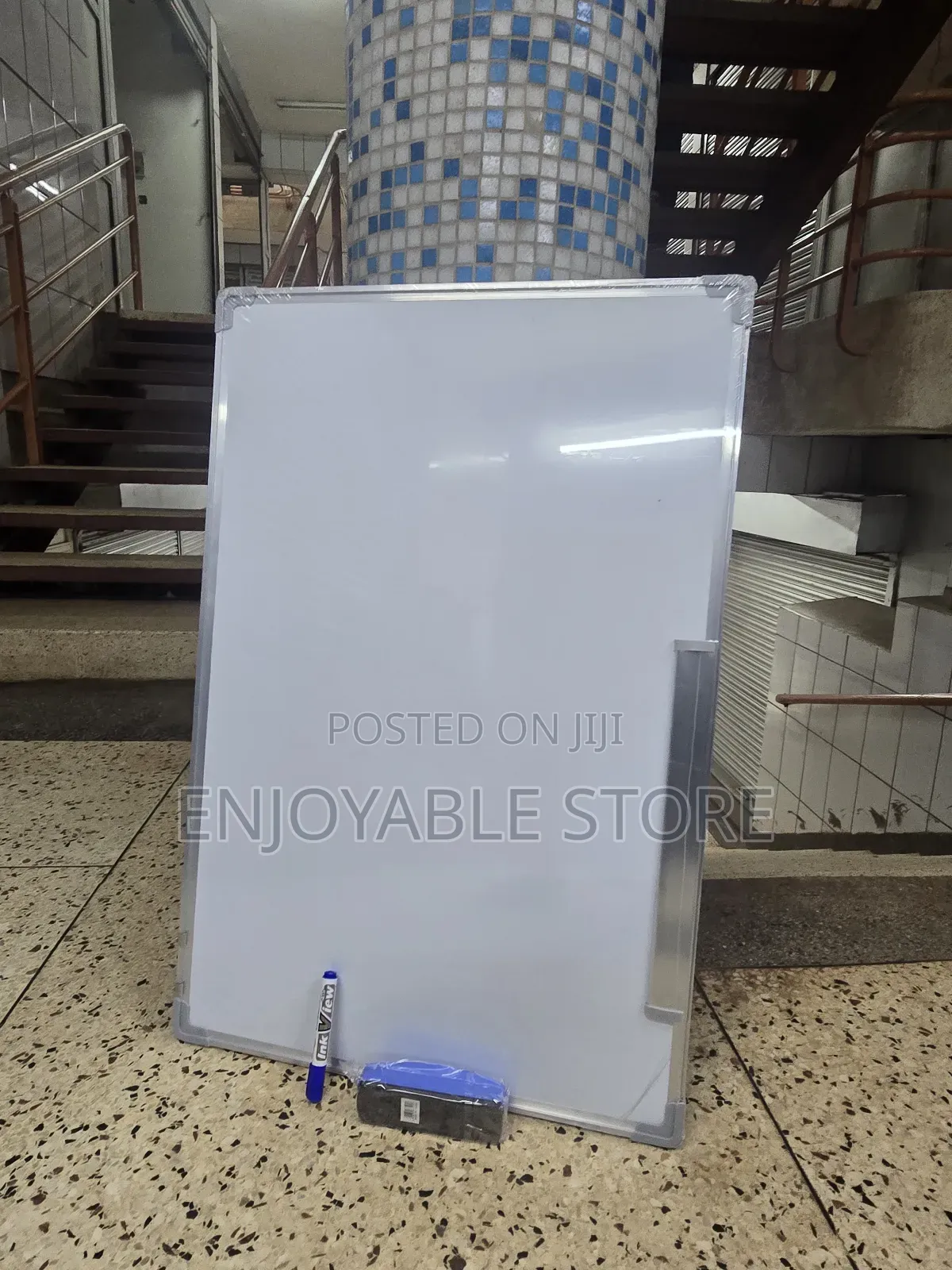 Double Sided Whiteboard 60×90cm With Marker and Duster