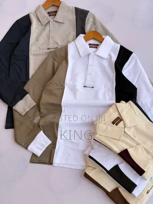 Openwork Long-Sleeved Polo T-Shirts