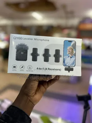 Qy66 Lavalier Microphone Kit . Wireless Microphone With 4 Recievers