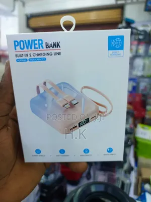 Mini Portable Power Banks 20000mah Built in Cable