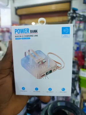 Mini Portable Power Banks 20000mah Built in Cable
