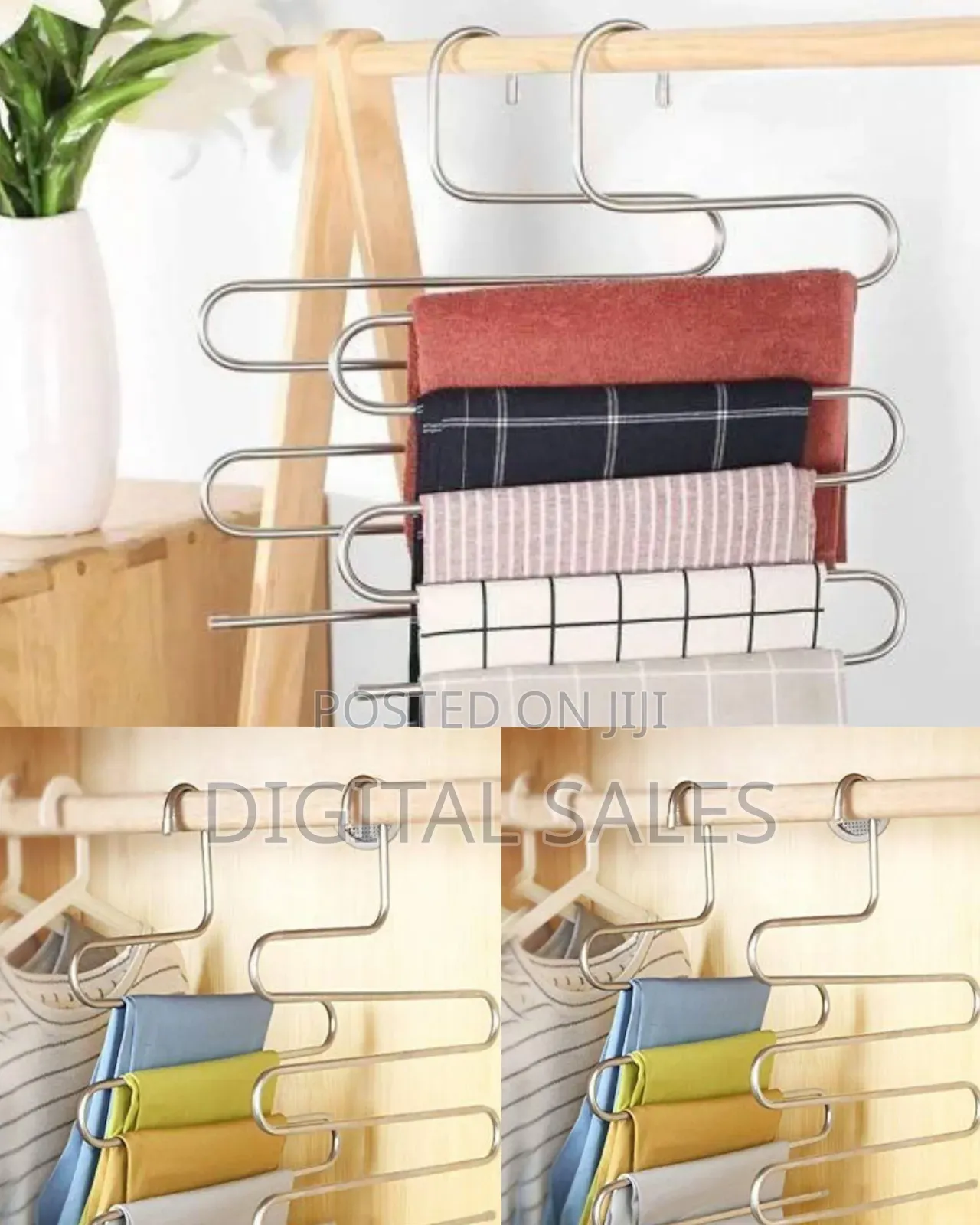 Set of 3 Space-Saving Multi-Layer Pants Hangers