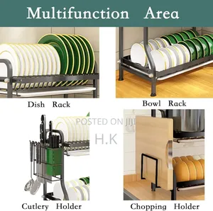 Large Capacity Dish Drainer for Plates Bowls Cups