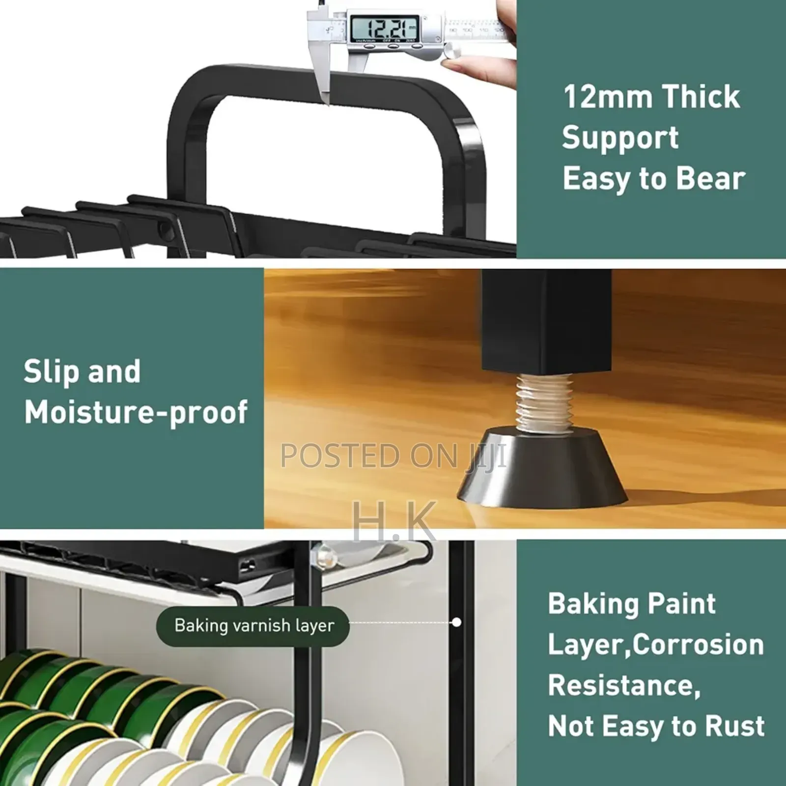 Large Capacity Dish Drainer for Plates Bowls Cups