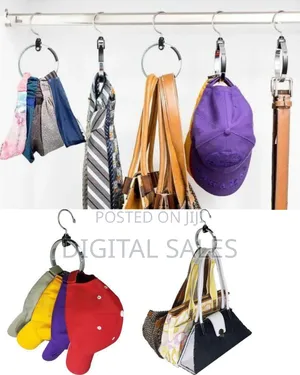 Multipurpose Closet Hanger and Accessory Organizer Ring