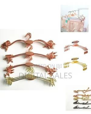Set of 5 Decorative Metal Garment Hangers (Mixed Styles)