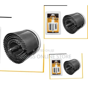 Ingco Hole Saw Set ( 07pcs Set) for Wooden, Plastic, Fiber Sheet