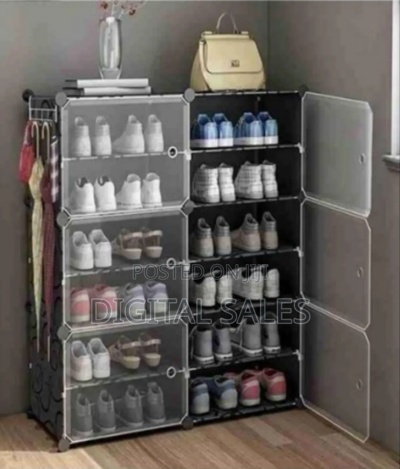 Multi-Tiered Modular Shoe Storage Cabinet