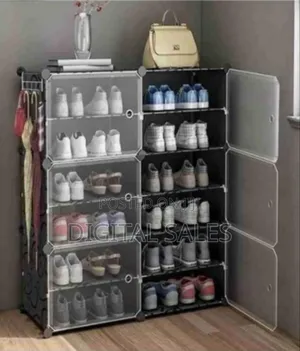 Multi-Tiered Modular Shoe Storage Cabinet