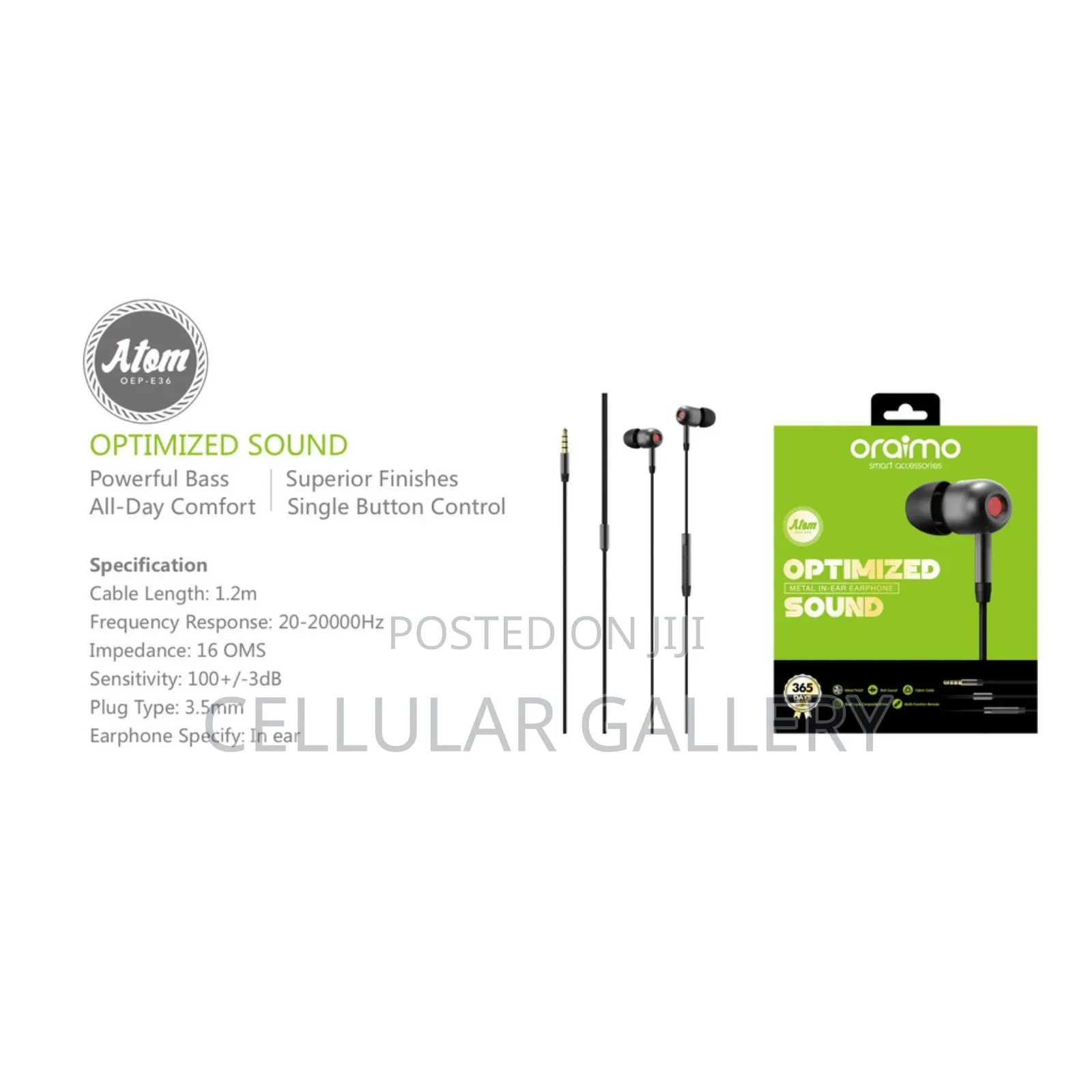 Oraimo Atom Earphones Oep-E36
