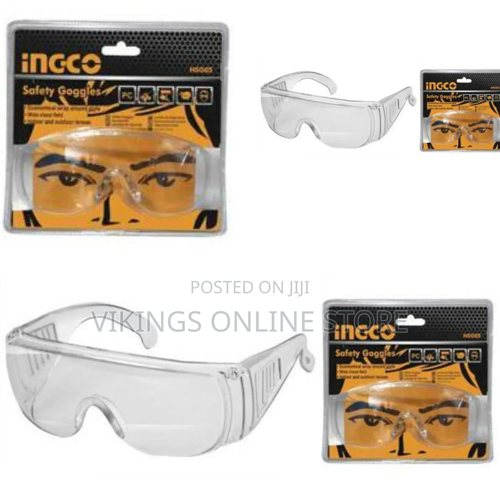 Ingco Hsg05 - Safety Goggles - Orange