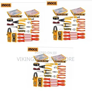 Ingco Electrician Tool Kit - Orange, Black