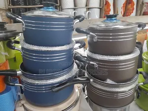 Tornado Blue Brown Cooking Pots 4pcs