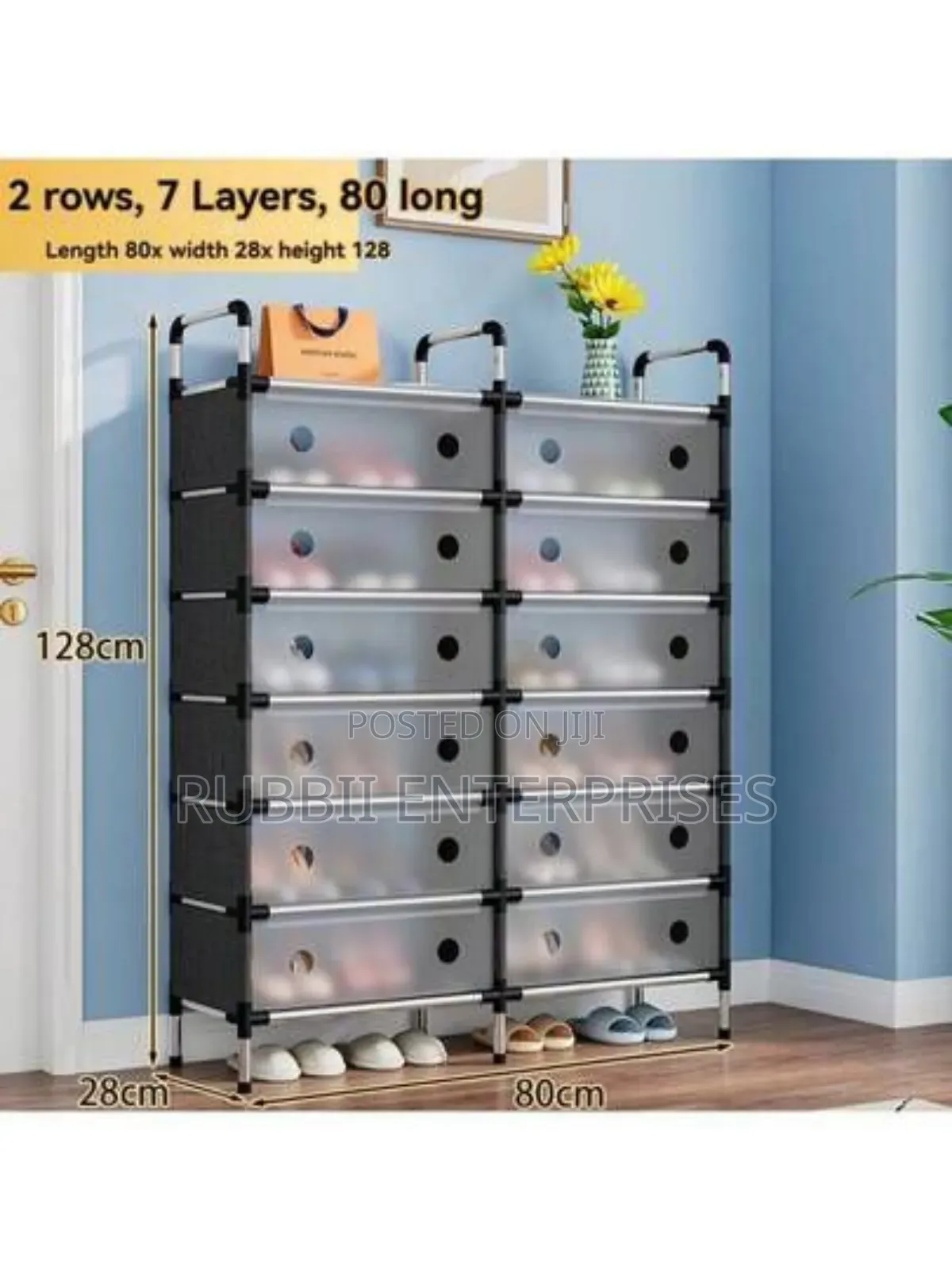 2 Column Shoe Rack 6 Tiers
