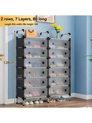 2 Column Shoe Rack 6 Tiers