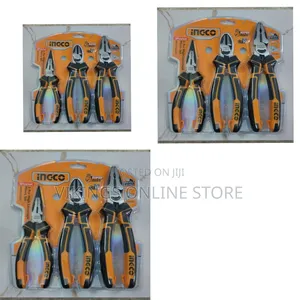 Ingco 3 PCS High Leverage Pliers Set Insulated Pliers - Yellow/Black