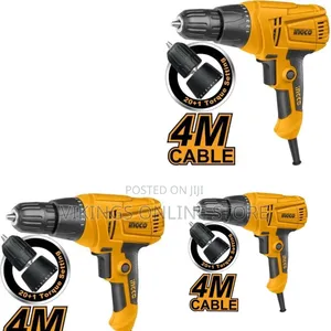 Ingco Electric Drill Voltage: 220-240v~50/60hz - Orange, Black