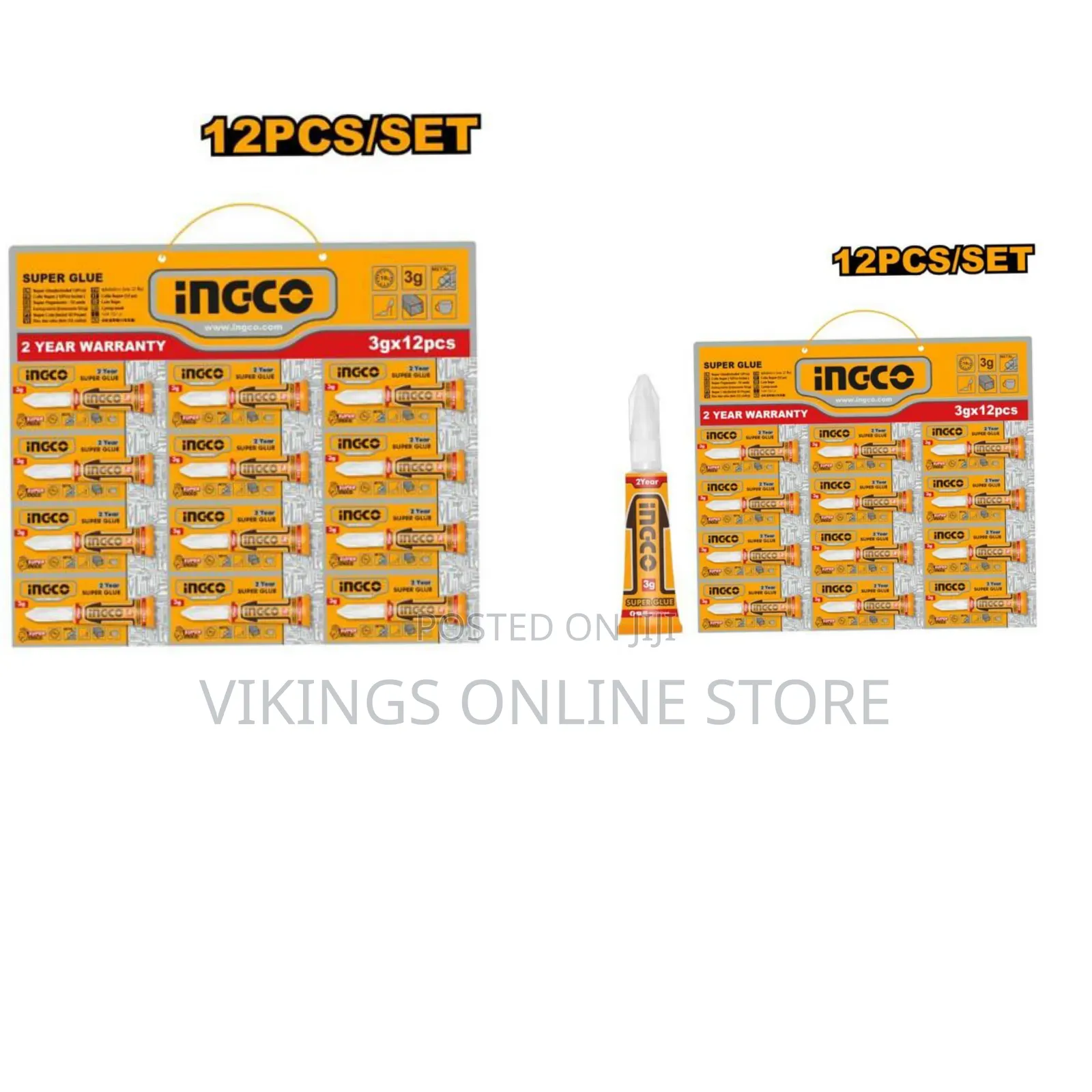 Ingco Super Glue Includes 12 Pieces Hsgu3122