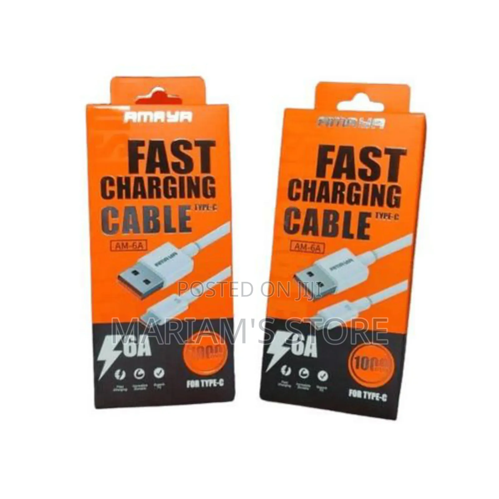 6a Fast Charging Cable Designed for Type-C Devices.