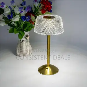 Dimmable Crystal Bedside Lamp, Three Light Colors