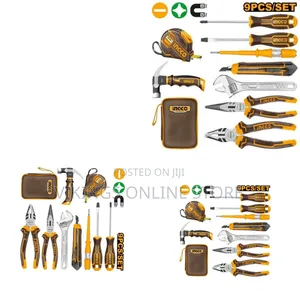 Ingco 9 Piece Hand Tools Set - Silver